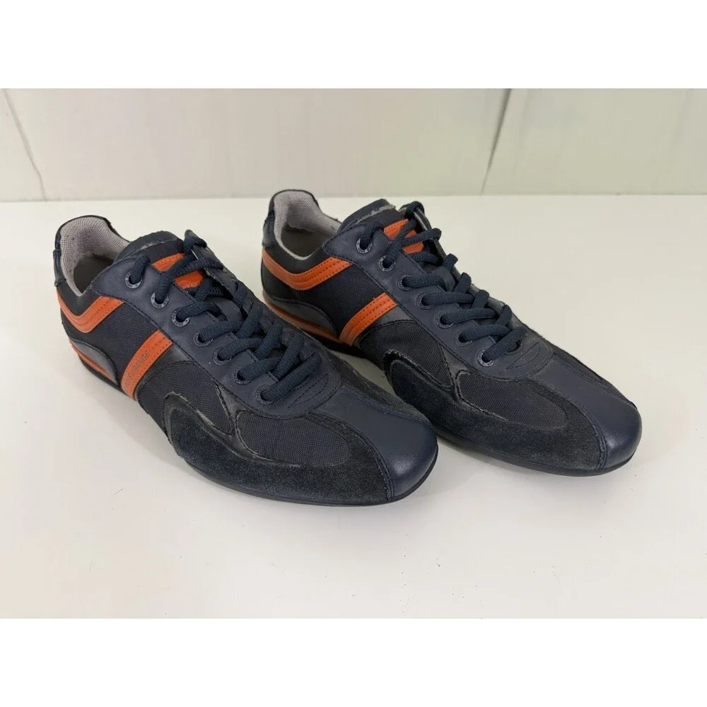 Hugo Boss Orange Mens US 8-8.5 Black Orange Suede Retro Sneakers EU 41 Driving